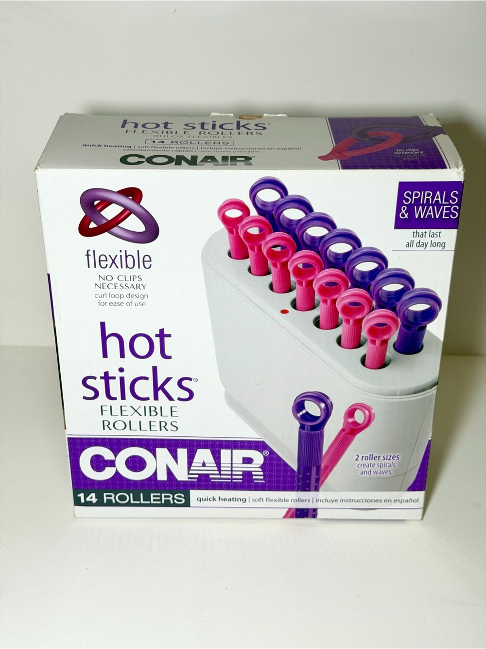 Conair Hot Sticks Flexible Rollers Hairsetter - 14 Rollers No Clips Needed